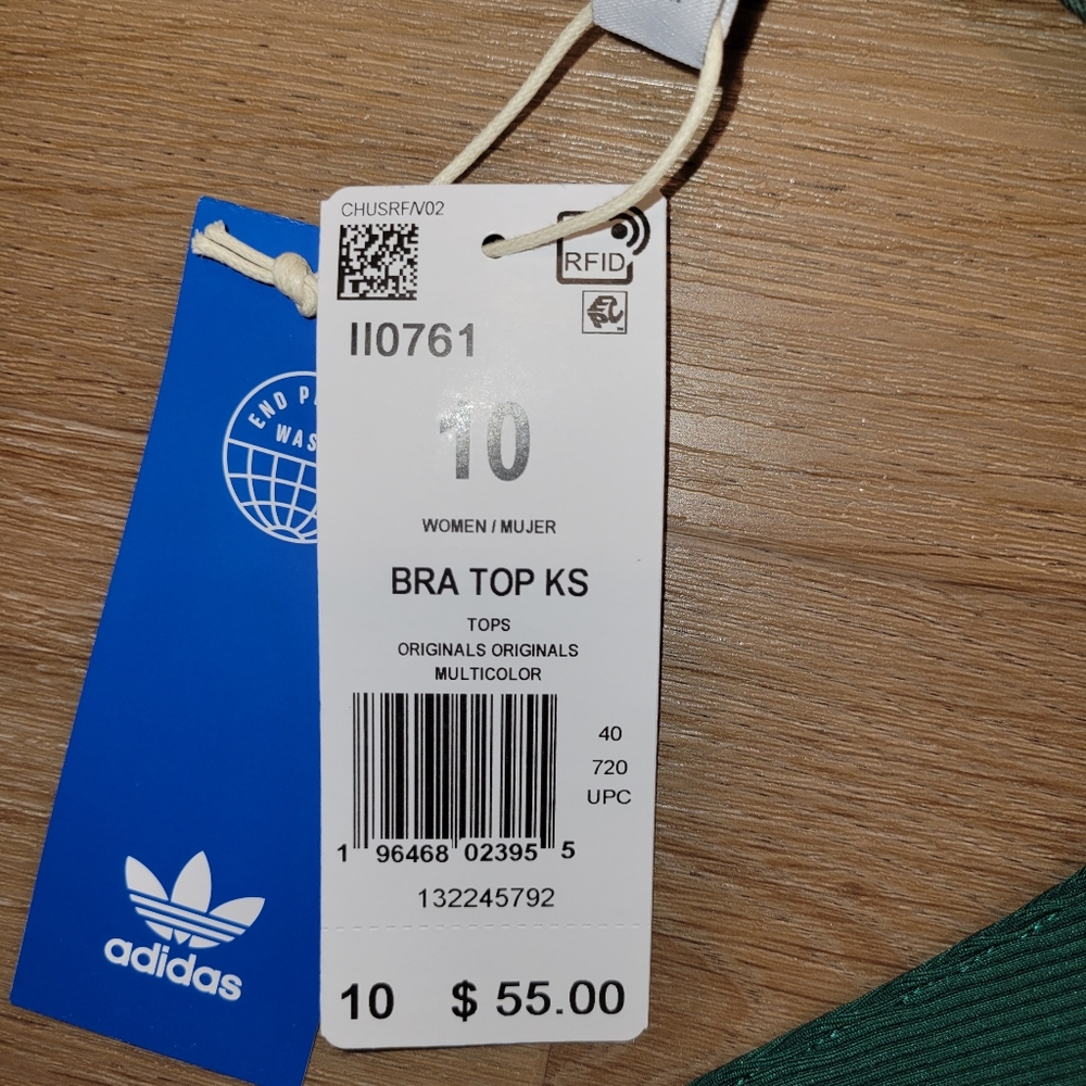 Adidas x Kseniaschnaider Reprocessed Bra Top II0761 Womens Size 10 New - Picture 5 of 5